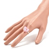 3D Resin Heart with Star Adjustable Ring RJEW-JR00457-3