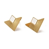 Enamel Triangle with Rhombus Stud Earrings STAS-H175-13G-1