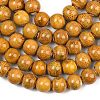 Handmade Fancy Antique Glazed Porcelain Ceramic Round Beads Strands PORC-L019-13mm-02-2