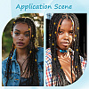 300Pcs Aluminum Dreadlocks Beads Hair Decoration ALUM-PA0001-01G-5