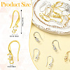 40Pcs 4 Colors Brass Micro Pave Clear Cubic Zirconia Hoop Earring Findings KK-CJ0003-97-2