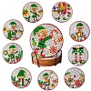 DIY 10Pcs 5D Diamond Painting Elves Christmas Cup Mat Kits PW-WGC8765-01-4