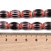 Handmade Millefiori Glass Oval Bead Strands LK-Z001-01B-B-M-4