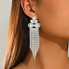 Brass Rhinestone Stud Earrings for Women LM8742-3