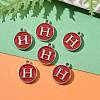 Platinum Plated Alloy Enamel Charms ENAM-S118-03H-P-5