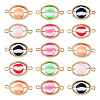 20Pcs Polymer Clay Ball & CCB Oval Frame Links Connector Charms CLAY-TADJ0001-03-2