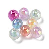 UV Plated Transparent Acrylic Beads OACR-Z013-10-1