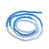 2 Colors Transparent Glass Beads Strands GLAA-G093-01G-2