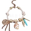 Bohemian Alloy & CCB Plastic & Resin & Natural Shell Charm Bracelets FS-WGD6F52-02-3