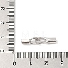 Rhodium Plated 925 Sterling Silver Fold Over Clasps STER-G038-08P-3