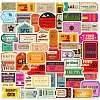 50Pcs Paper Waterproof Stickers PW-WGB7CA0-01-2