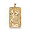 Brass Micro Pave Clear Cubic Zirconia Pendants ZIRC-Z004-01-2