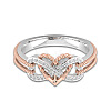 Heart & Infinity Alloy with Crystal Rhinestone Finger Rings for Women FS-WG07318-11-2
