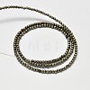 Natural Pyrite Round Beads Strands G-F197-10-2mm-2