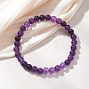 6Pcs Natural Quartz Beaded Stretch Bracelets for Women Men BJEW-JB12965-6