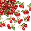 30Pcs Glass & Acrylic Beaded Charms PALLOY-CJ0003-03-6