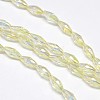 Electroplate Crystal Glass Rice Beads Strands X-EGLA-F042-A15-2