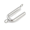 304 Stainless Steel Letter Connector Charms STAS-M108-01P-21-2