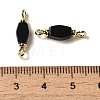 Natural Black Onyx(Dyed & Heated) Connector Charms FIND-C046-09B-G-3