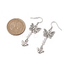 Butterfly & Bees Alloy Dangle Earrings for Women EJEW-JE05886-3