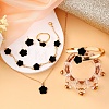 Flower Alloy Acrylic Cuff Bangles & Link Bracelets & Stud Earrings & Pendant Necklaces & Rings WG72368-01-2