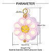 304 Stainless Steel with Glass Pendants GL-OY001-01G-01-2