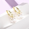Bowknot with Round Brass Hoop Earrings EJEW-D351-12G-4