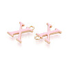 Rack Plating Alloy Enamel Pendants ENAM-T024-53X-G-2