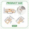 4 Pairs Zinc Alloy & Rhinestone Snap Lock Clasps FIND-FG0005-54G-2