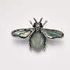 Natural Green Aventurine Brooches/Pendants G-S353-08H-2