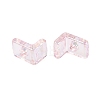 UV Plating Transparent Acrylic European Beads OACR-M027-02L-01-2