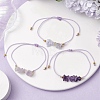 3Pcs 3 Styles Gemstone Braided Bead Bracelets BJEW-JB11146-05-2