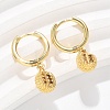 Brass Cubic Zirconia Hoop Earrings EJEW-Q015-01G-D-5