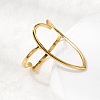 5Pcs 304 Stainless Steel Open Cuff Rings for Women RJEW-K313-12G-2