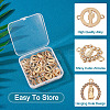  32Pcs 8 Styles Alloy Pave Clear Cubic Zirconia Connector Charms FIND-TA0003-09-12
