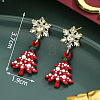 Alloy Enamel Dangle Stud Earrings FS-WG7AF48-19-1