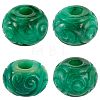 4Pcs Natural Myanmar Jade/Burmese Jade Carved European Beads G-PA0002-44-1