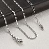 Brass Link Chain Necklaces for Women NJEW-D302-17P-3