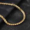 201 Stainless Steel Box Chain Necklaces for Men STAS-V011-01B-G-1-1