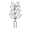 Leaf-Shaped Iron Plant Trellis AJEW-G074-03B-1