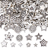 100Pcs 10 Styles Tibetan Style Alloy Beads FIND-BM0001-54-1