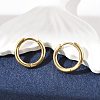 Ion Plating(IP) 304 Stainless Steel Hoop Earrings EJEW-P177-G-07-1