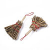 Handmade Reed Cane/Rattan Tassel Big Pendants X-WOVE-T006-042-3