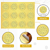 12 Sheets Self Adhesive Gold Foil Embossed Stickers DIY-WH0451-015-3