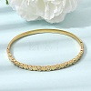 304 Stainless Steel Crystal Rhinestone Heart Hinged Cuff Bangles for Women SA-CBA61B8-10G-1