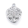 Brass Pave Clear Cubic Zirconia Charms KK-L207-015P-1