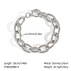 304 Stainless Steel Cable Chain Bracelets for Women LS-HO5603-2-1