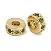 Rack Plating Brass Micro Pave Cubic Zirconia  Beads KK-U030-31G-03-1