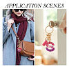 Alloy Resin Butterfly Keychains KEYC-TADJ0002-02G-S-7
