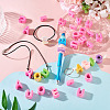 50Pcs 5 Styles UV Plating Opaque Acrylic Beads PACR-TA0001-31H-8